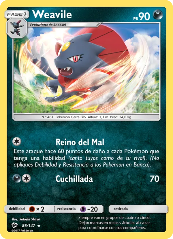 Weavile (Burning Shadows #86/147)
