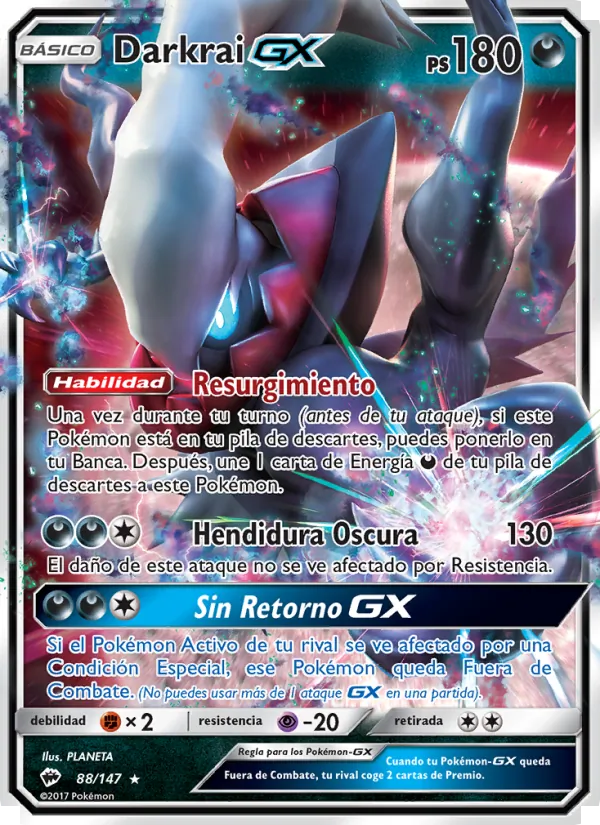 Darkrai GX (Sombras Ardientes #88/147)