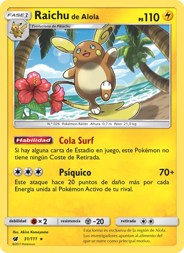 Raichu de Alola (Invasión Carmesí #31/111)