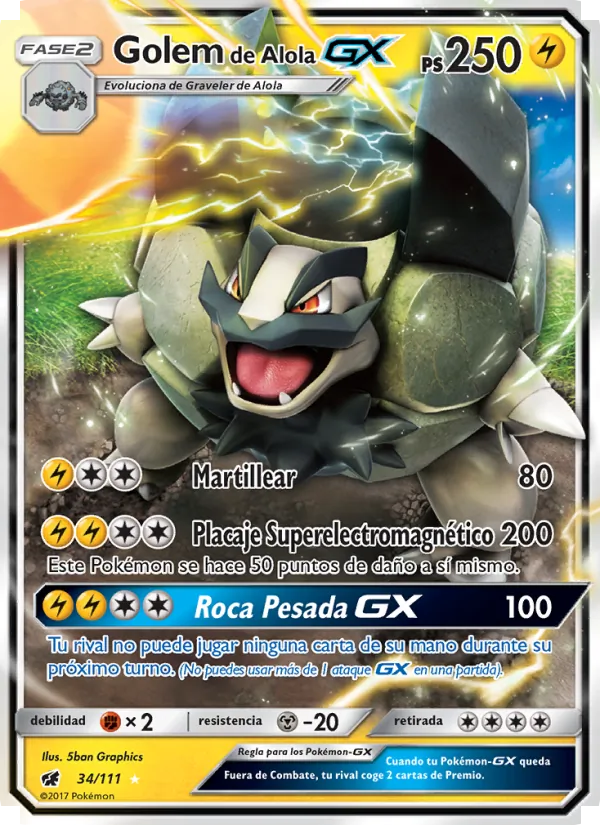 Golem de Alola GX (Crimson Invasion #34/111)