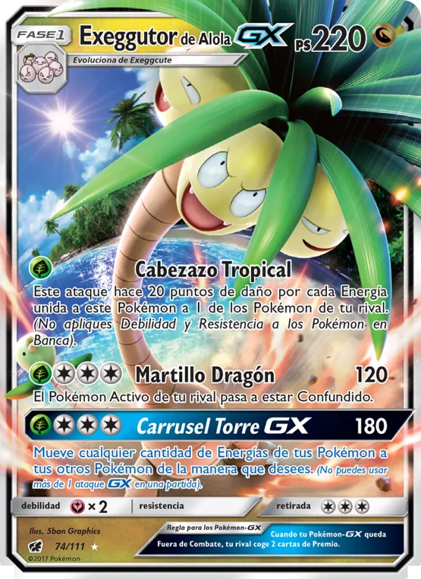 Exeggutor de Alola GX (Crimson Invasion #74/111)