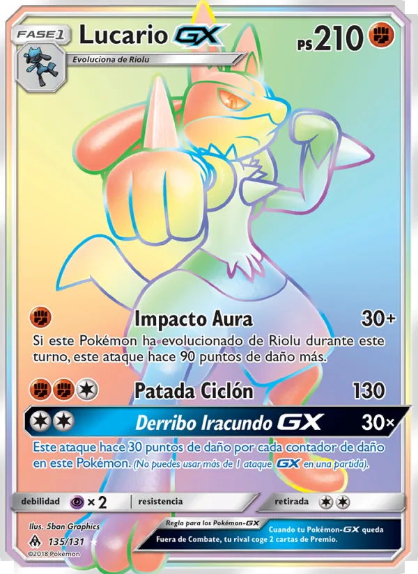 Lucario GX (Forbidden Light #135/131)