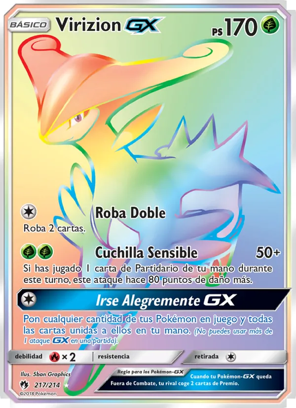 Virizion GX (Truenos Perdidos #217/214)