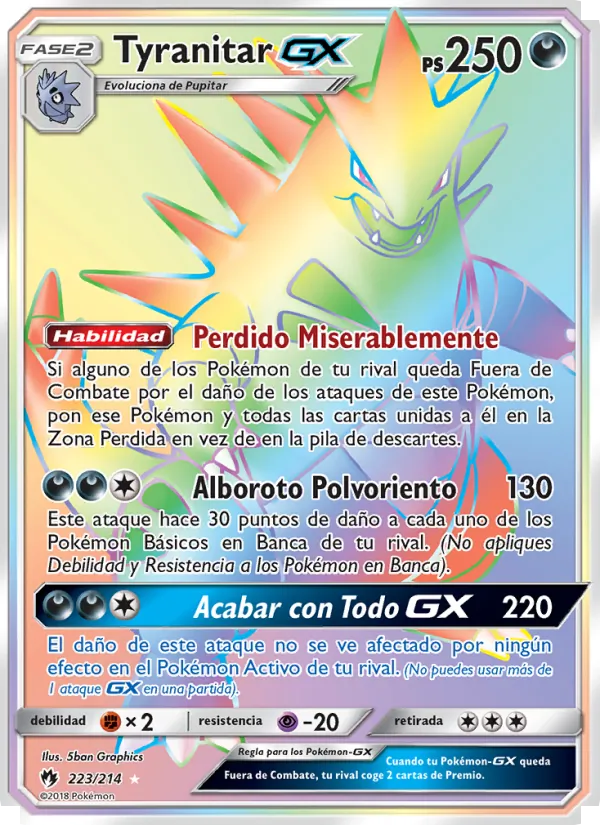 Tyranitar GX (Truenos Perdidos #223/214)