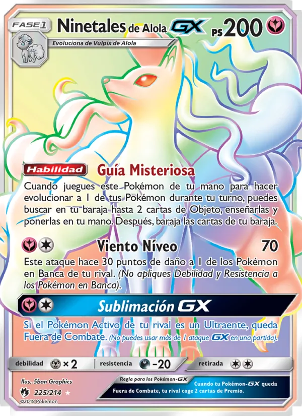 Ninetales de Alola GX (Truenos Perdidos #225/214)
