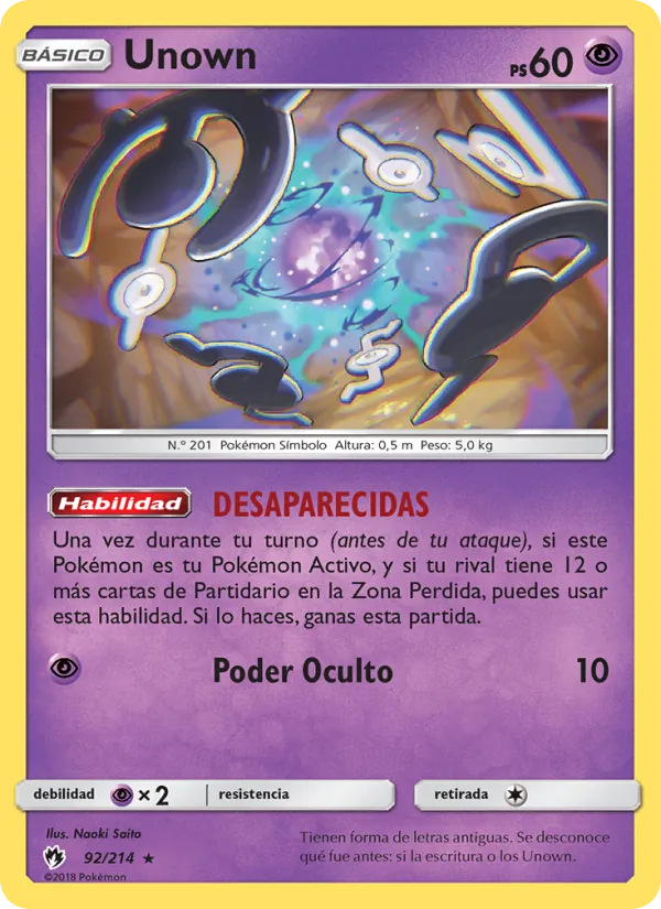 Unown (Truenos Perdidos #92/214)