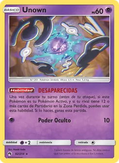 Unown (Truenos Perdidos #92/214)