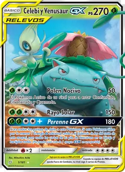 Celebi y Venusaur GX (Union de Aliados #1/181)