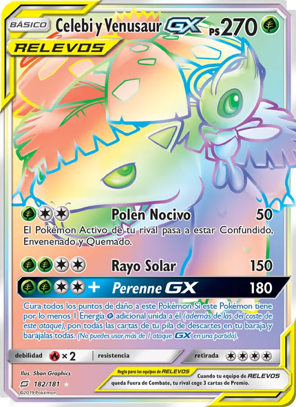 Celebi y Venusaur GX (Union de Aliados #182/181)