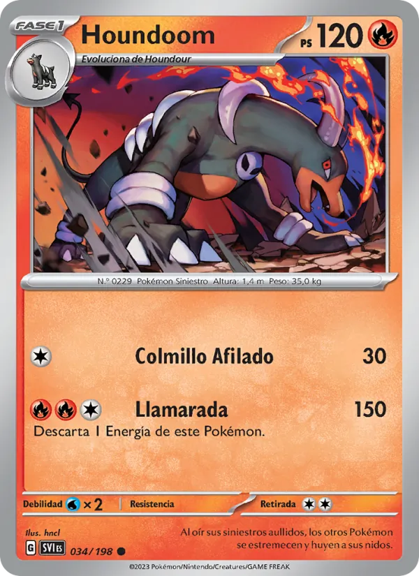 Houndoom (Escarlata y Púrpura #034/198)