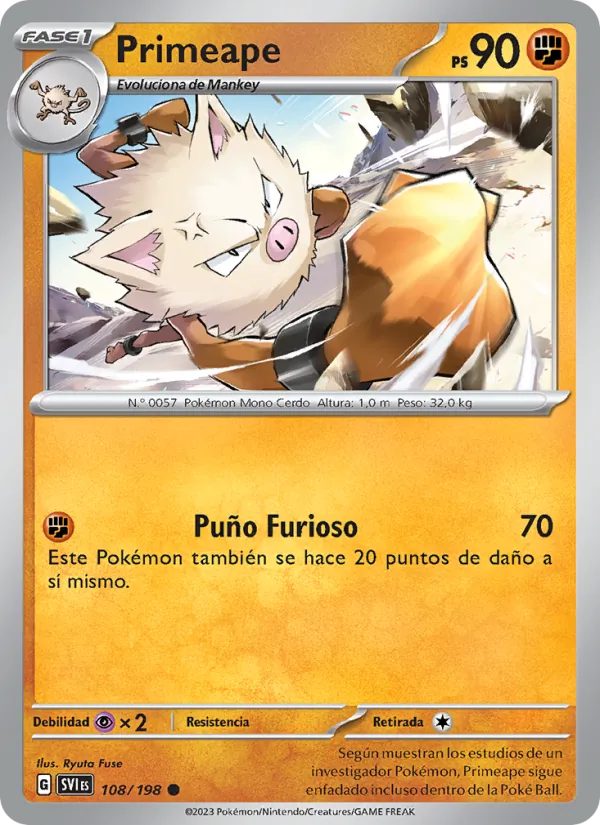 Primeape (Escarlata y Púrpura #108/198)