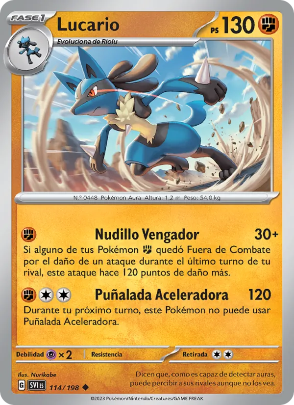 Lucario (Escarlata y Púrpura #114/198)