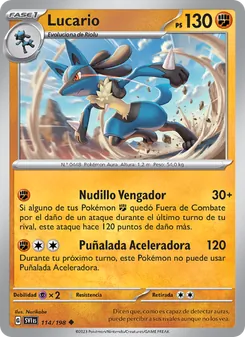 Lucario (Escarlata y Púrpura #114/198)