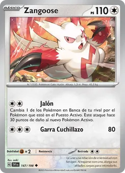 Zangoose (Escarlata y Púrpura #147/198)