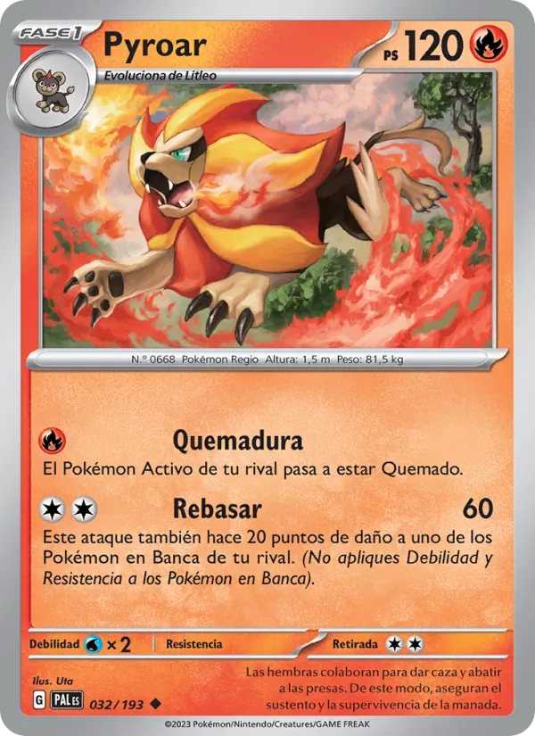 Pyroar (Evoluciones en Paldea #032/193)