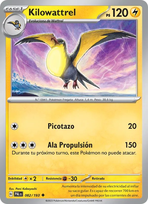 Kilowattrel (Paldea Evolved #082/193)