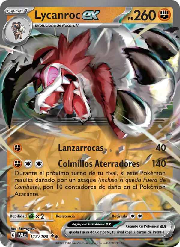 Lycanroc ex (Evoluciones en Paldea #117/193)