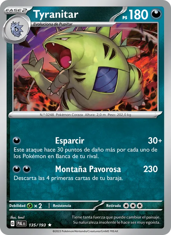Tyranitar (Evoluciones en Paldea #135/193)