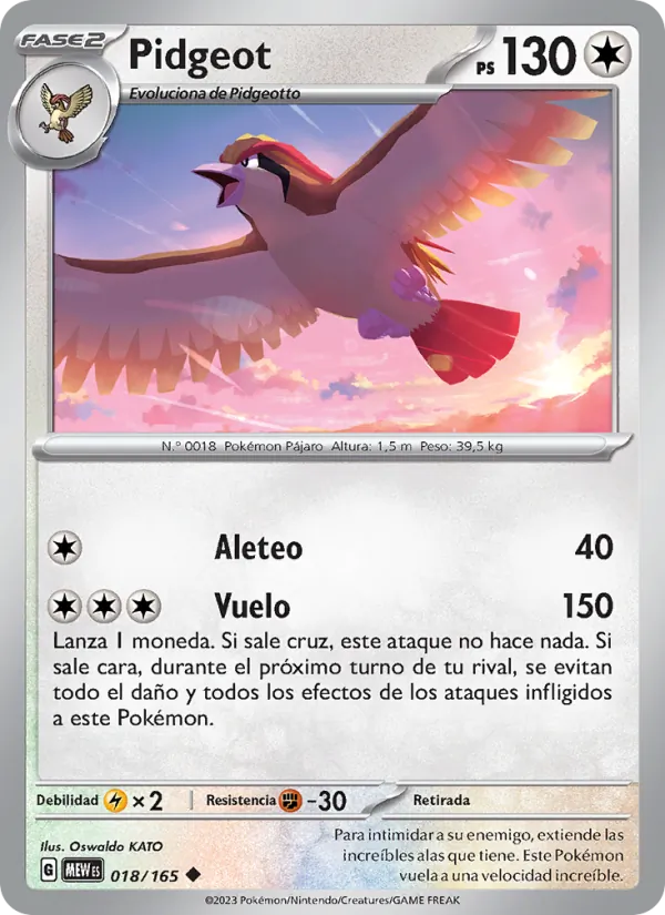 Pidgeot (151 #018/165)