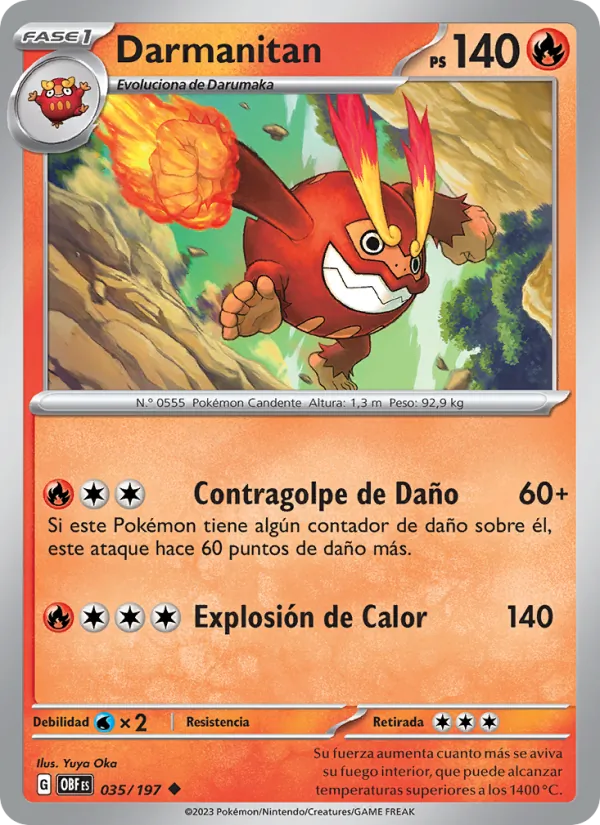 Darmanitan (Llamas Obsidianas #035/197)
