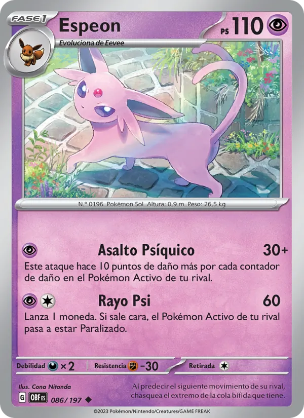 Espeon (Llamas Obsidianas #086/197)