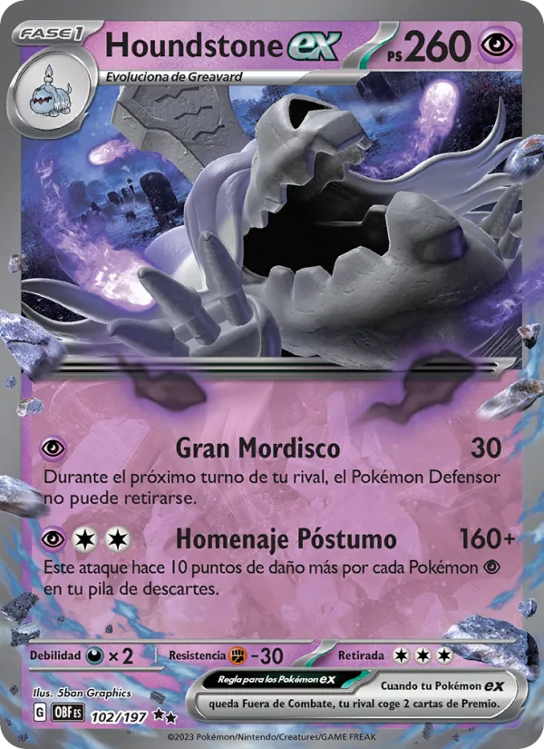 Houndstone ex (Obsidian Flames #102/197)
