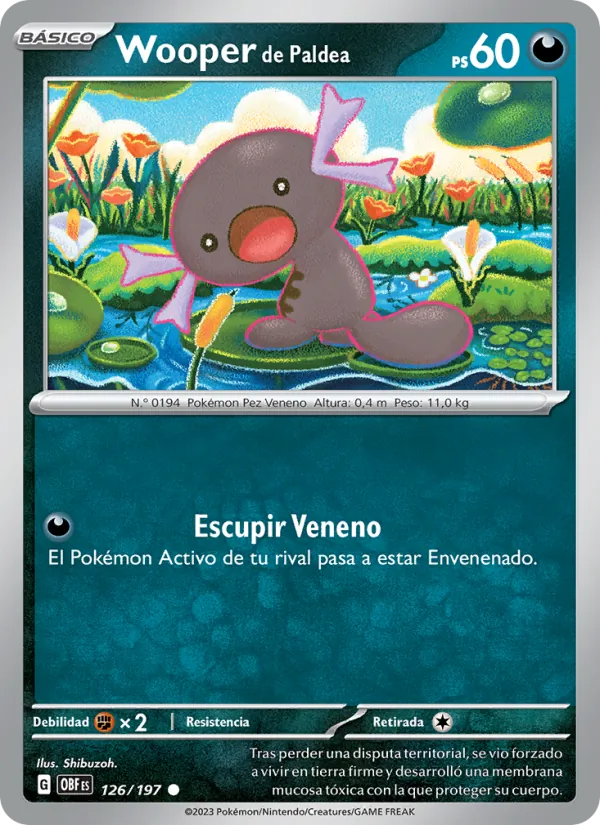 Wooper de Paldea (Llamas Obsidianas #126/197)