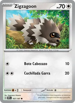 Zigzagoon (Llamas Obsidianas #167/197)