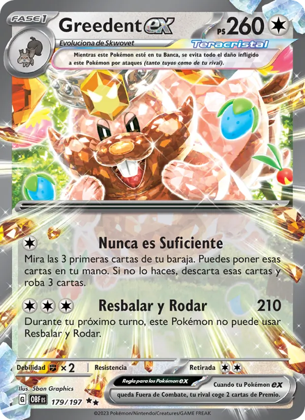 Greedent ex (Llamas Obsidianas #179/197)