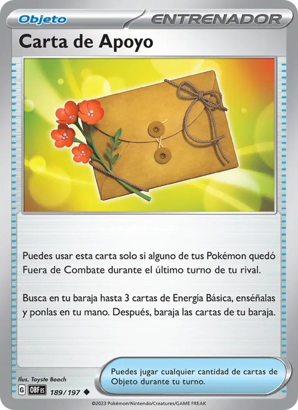 Carta de Apoyo (Llamas Obsidianas #189/197)