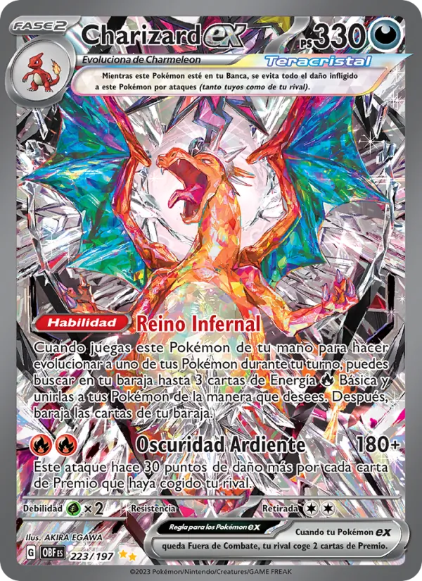 Charizard ex (Llamas Obsidianas #223/197)