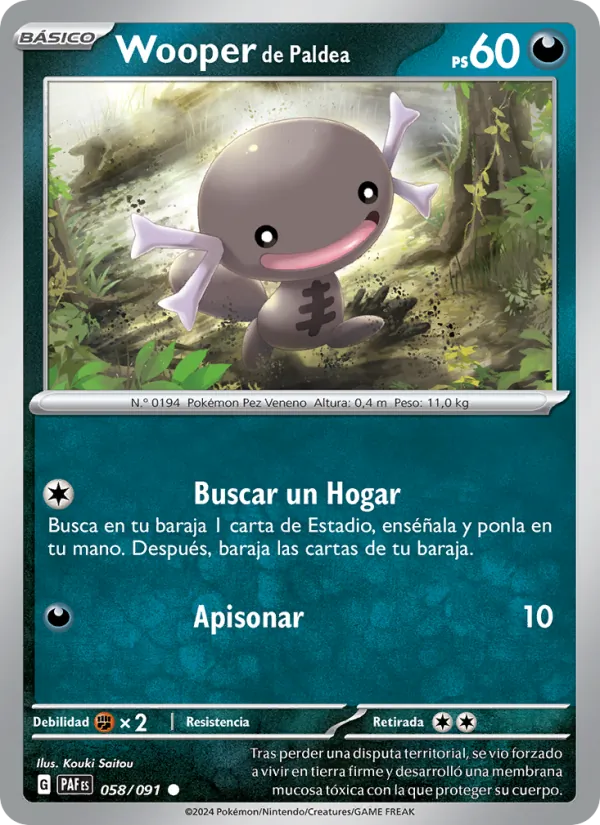 Wooper de Paldea (Paldean Fates #058/91)