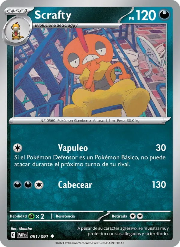 Scrafty (Destinos de Paldea #061/91)
