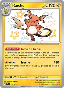Raichu (Destinos de Paldea #132/91)