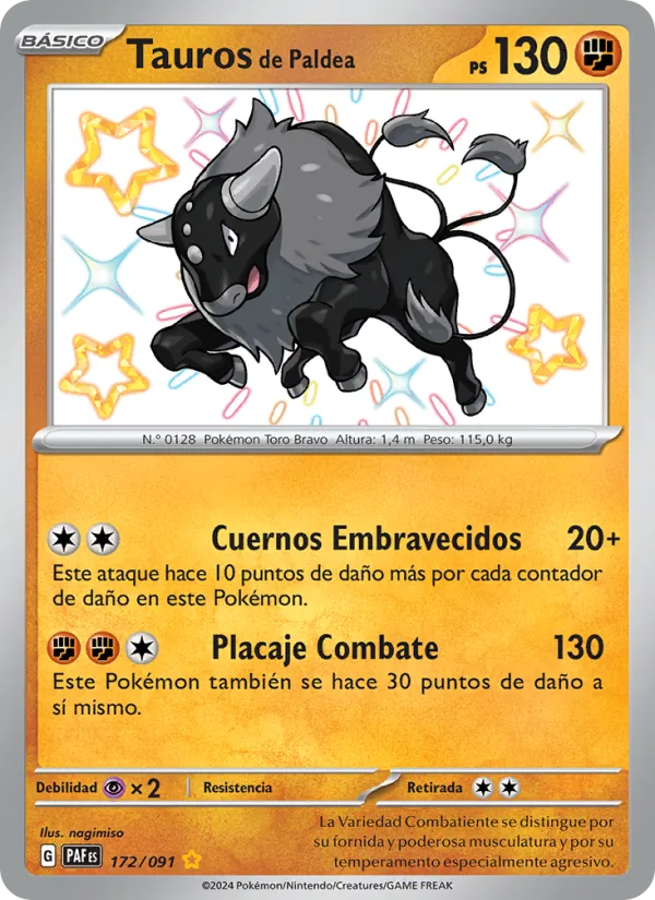 Tauros de Paldea (Destinos de Paldea #172/91)