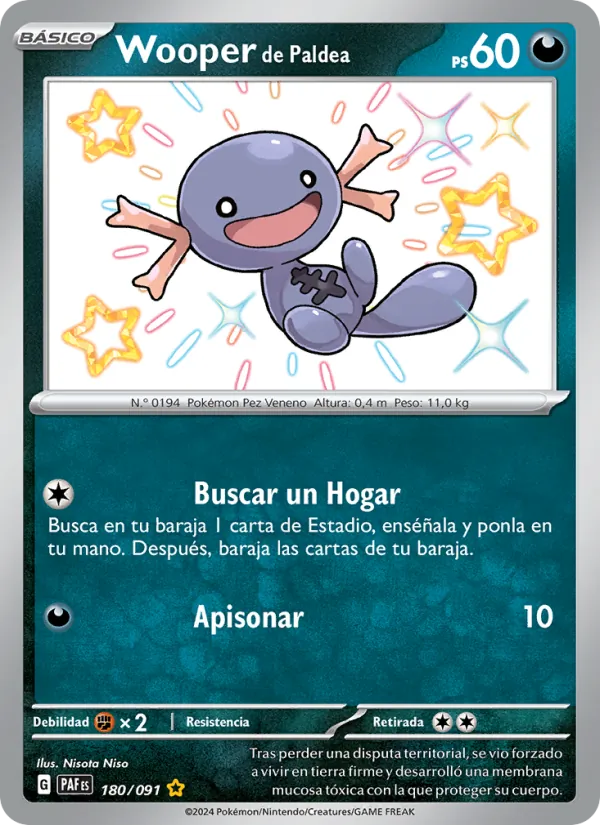 Wooper de Paldea (Paldean Fates #180/91)