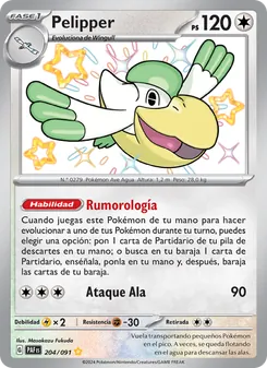Pelipper (Destinos de Paldea #204/91)