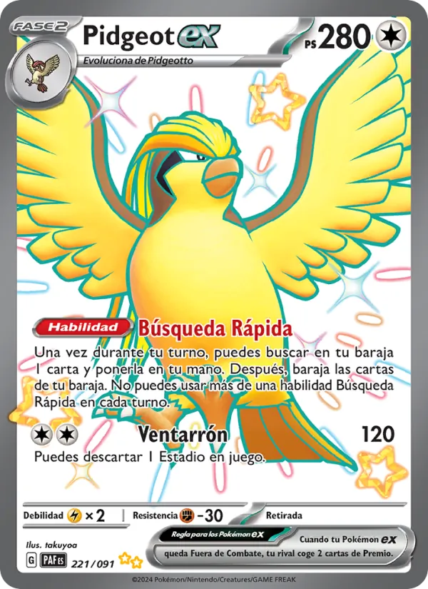 Pidgeot ex (Destinos de Paldea #221/91)
