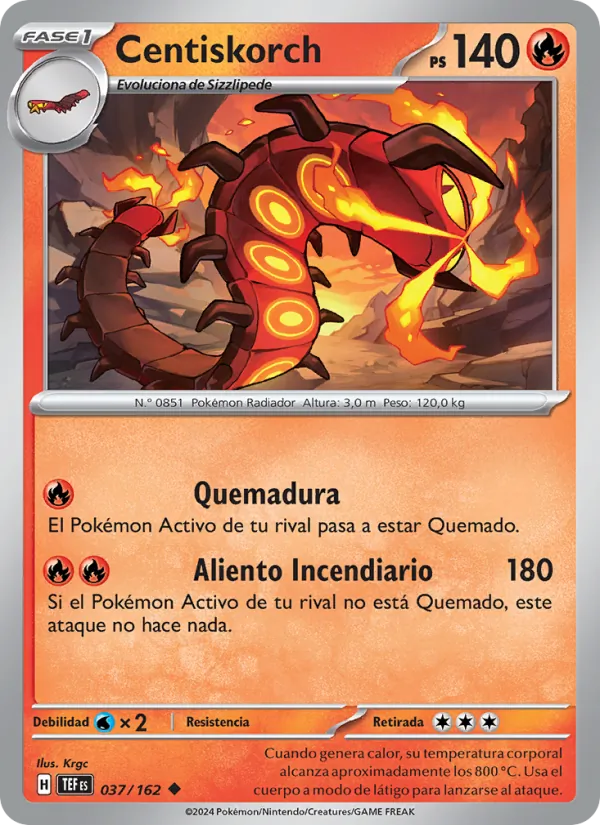 Centiskorch (Fuerzas Temporales #037/162)