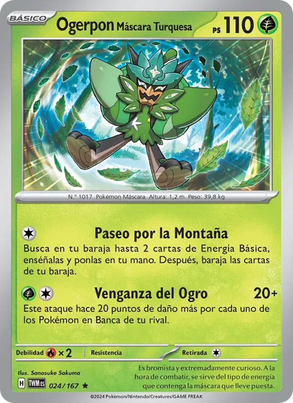 Ogerpon Máscara Turquesa (Mascarada Crepuscular #024/167)