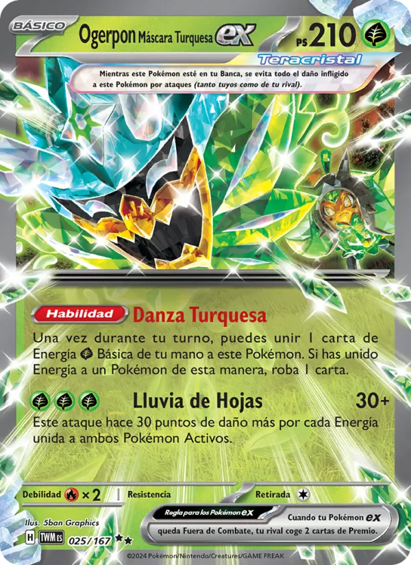 Ogerpon Máscara Turquesa ex (Mascarada Crepuscular #025/167)