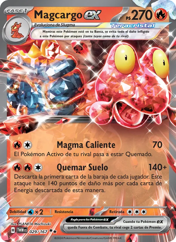 Magcargo ex (Mascarada Crepuscular #029/167)