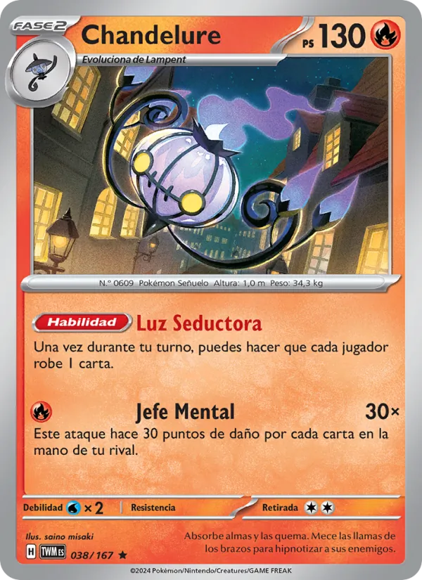 Chandelure (Mascarada Crepuscular #038/167)