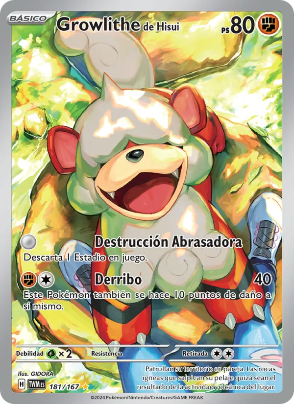Growlithe de Hisui (Mascarada Crepuscular #181/167)
