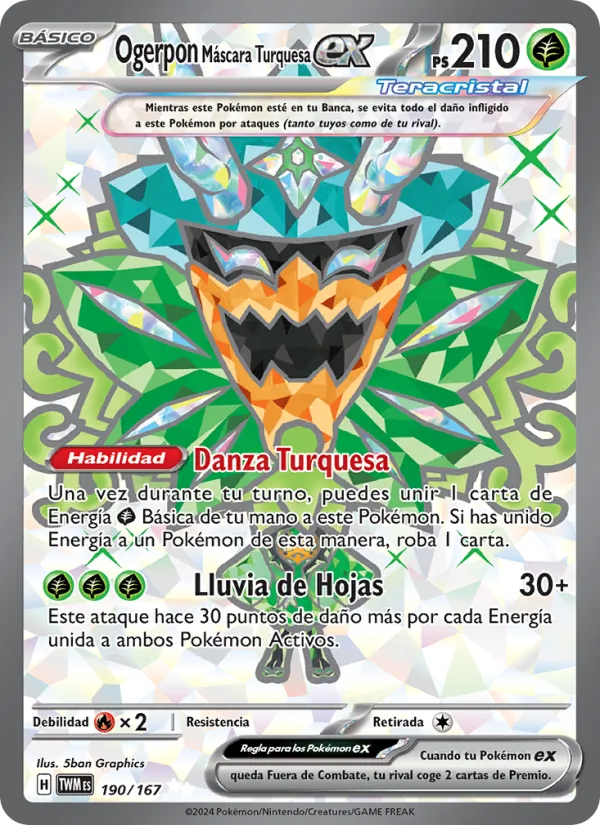 Ogerpon Máscara Turquesa ex (Twilight Masquerade #190/167)
