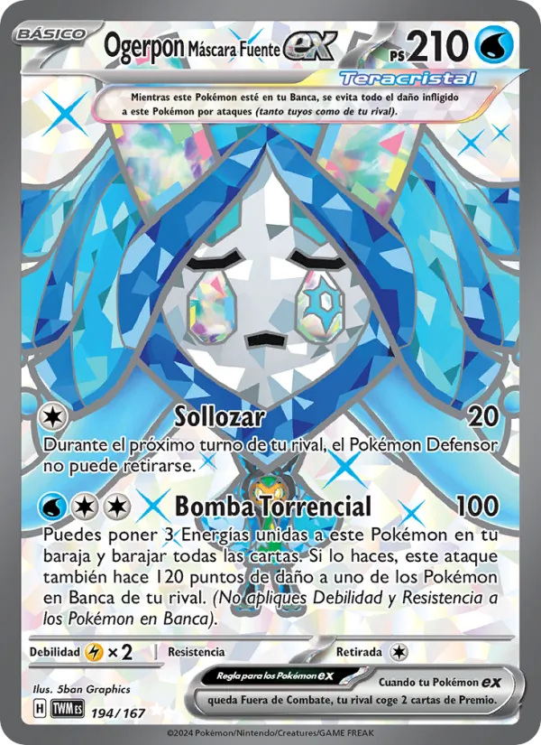 Ogerpon Máscara Fuente ex (Twilight Masquerade #194/167)