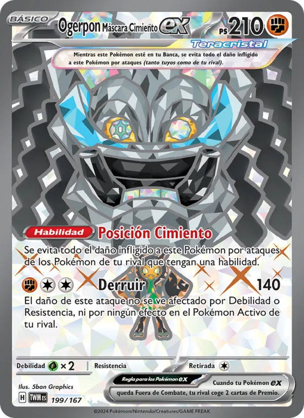 Ogerpon Máscara Cimiento ex (Twilight Masquerade #199/167)