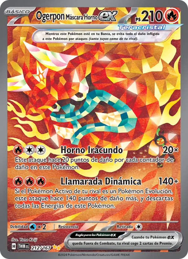 Ogerpon Máscara Horno ex (Mascarada Crepuscular #212/167)