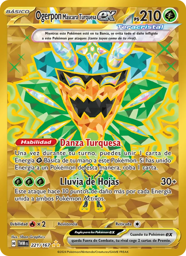 Ogerpon Máscara Turquesa ex (Twilight Masquerade #221/167)