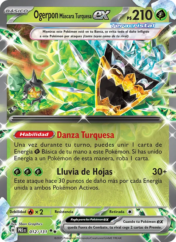 Ogerpon Máscara Turquesa ex (Evoluciones Prismáticas #012/131)